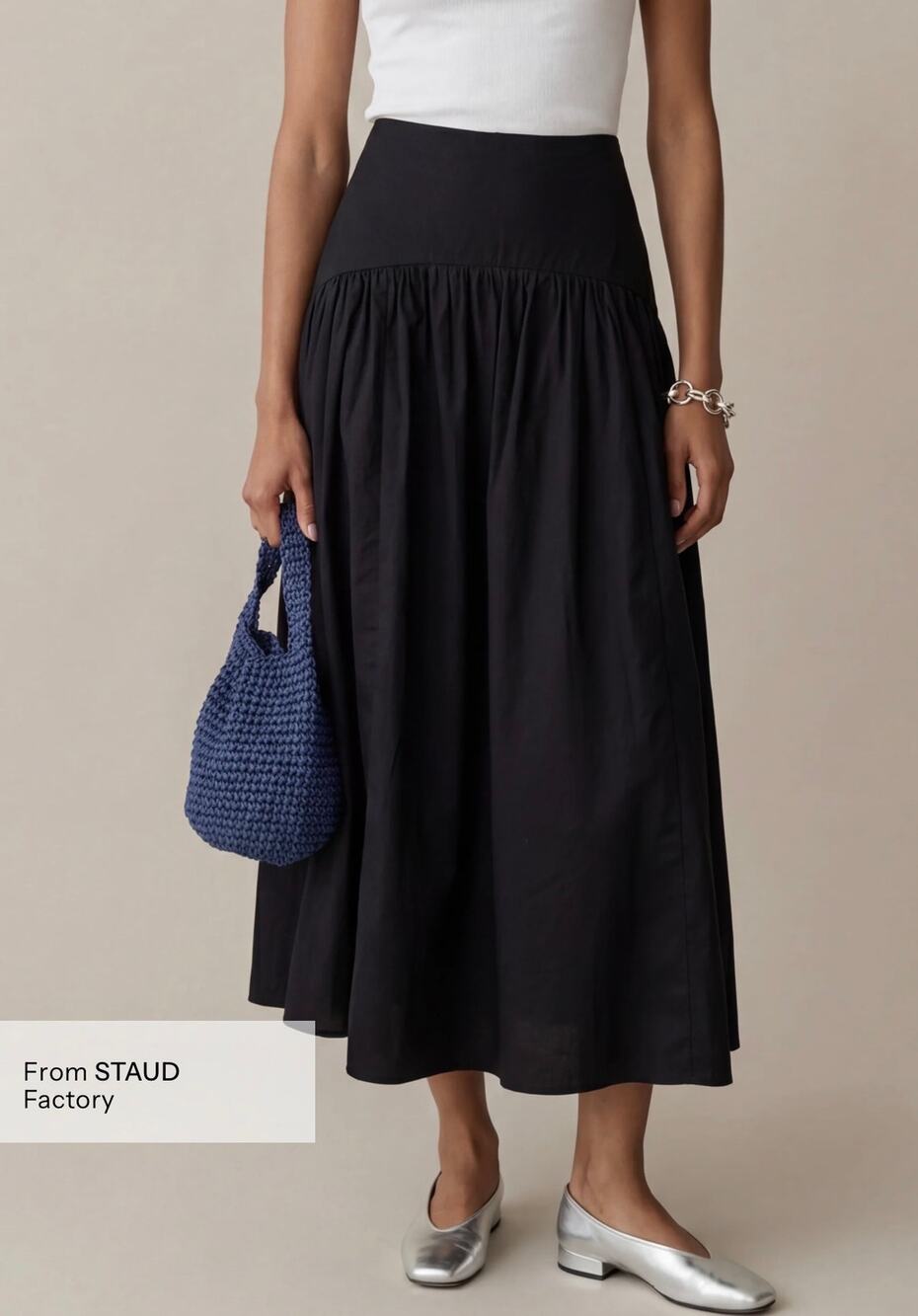 New Caara Vashti black maxi skirt $172 sz 4